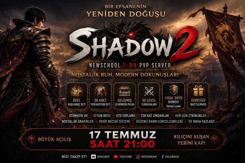 Metin2 Shadow Sunucusu: 1-99 Zor Emek, Günlük Etkinlikler ve Modern Oyun Keyfi