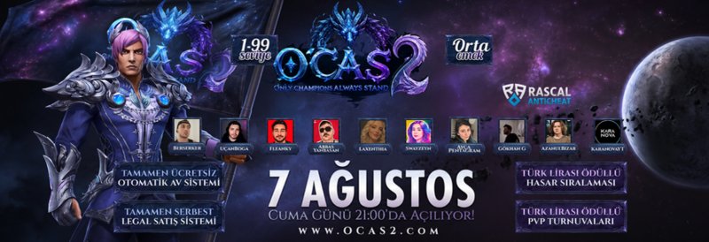 Ocas2: 1-99 Zor Emek, Ücretsiz Oto Av, BattlePass ve 100.000 TL Ödüllü Rekabet 7 Ağustos'ta Başlıyor!