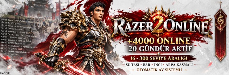 Razer2Online 16-300 Saltanat - Ücretsiz Otomatik Av, Geliştirilmiş Offline Pazar, Yenilenmiş Sistemler