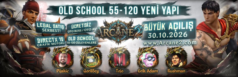 Arcane2 55-120 Orta - Ücretsiz Oto Av, Oto Boss, Battlepass
